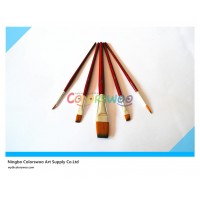 5PCS Colorful Wooden Handle Artist Brush in PVC Bag for Painting and Drawing