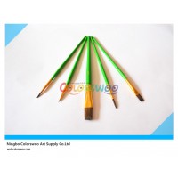 5PCS Wooden Handle Artist Brush in PVC Bag for Painting and Drawing