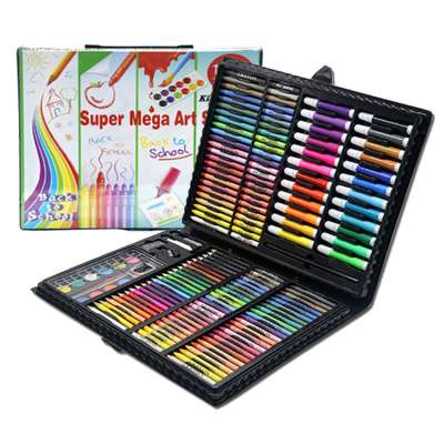 Children's painting stationery set 168 pieces of watercolor crayon brush gift box art training painting tools